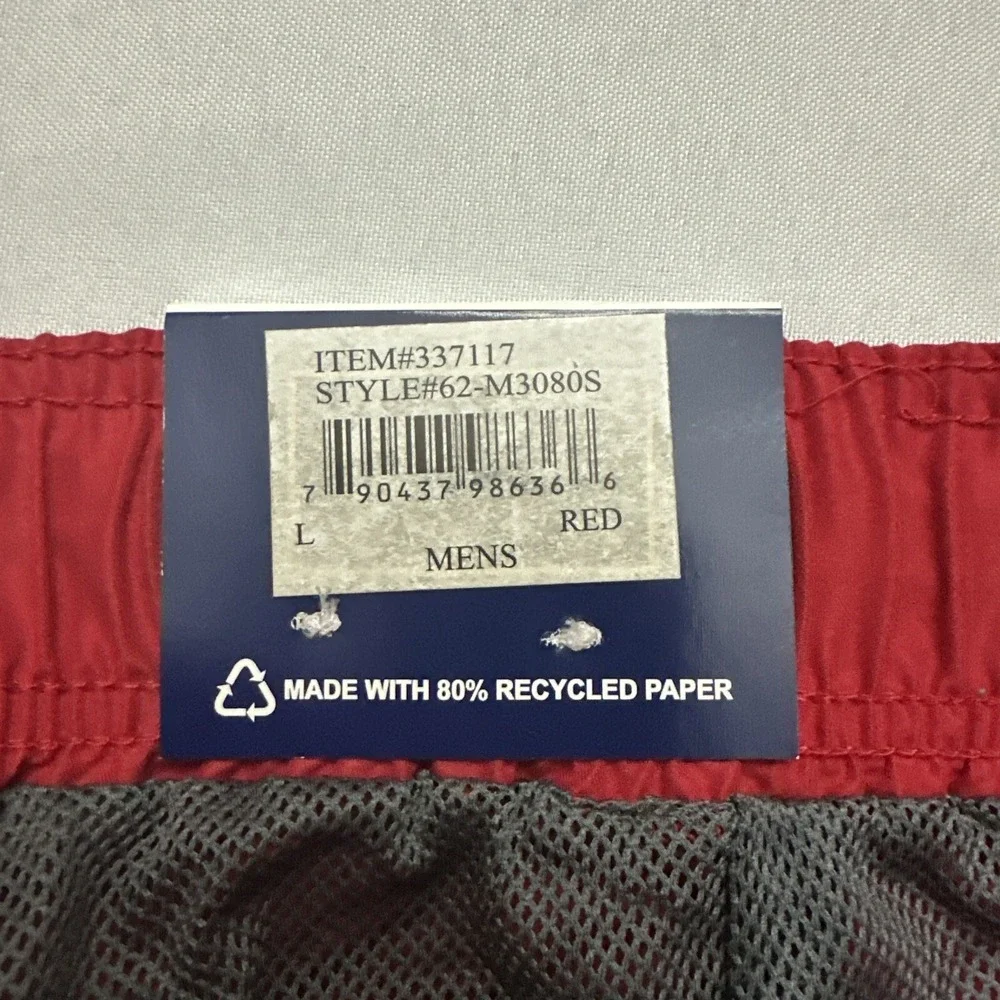 Free Country Men's Swim Trunks Board Shorts Red Men's Large L‎